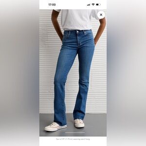American Eagle Outfitters Blue High Rise Skinny Kick Jeans